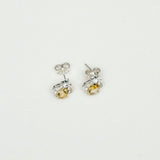 Tops Earring With Citrine Gemstone in Best Quality 925 Sterling Silver