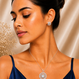 Ira Celestia 925 Silver Pendant & Earrings Set