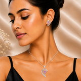 Ira Roselle 925 Silver Pendant & Earrings Set