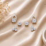 Ira Luna Trio CZ Stud Set