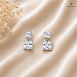 Ira Crystal Cascade 925 Silver CZ Drop Earrings