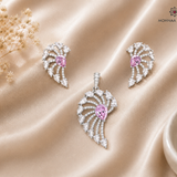 Ira Roselle 925 Silver Pendant & Earrings Set