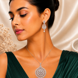 Ira Pearl Radiance 925 Silver Pendant & Earrings Set