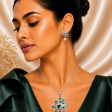 Ira Verdia 925 Silver Pendant & Earrings Set