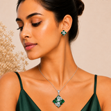Ira Viana 925 Silver Pendant & Earrings Set