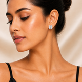 Ira Lucky Clover 925 Silver  Stud Earrings