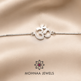 Om 925 Silver Bracelet for Women | Spiritual Sterling Silver Bracelet