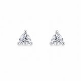 925 sterling silver triangle CZ stud earrings for kids and teens