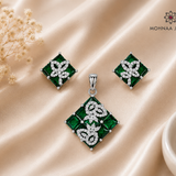 Ira Viana 925 Silver Pendant & Earrings Set